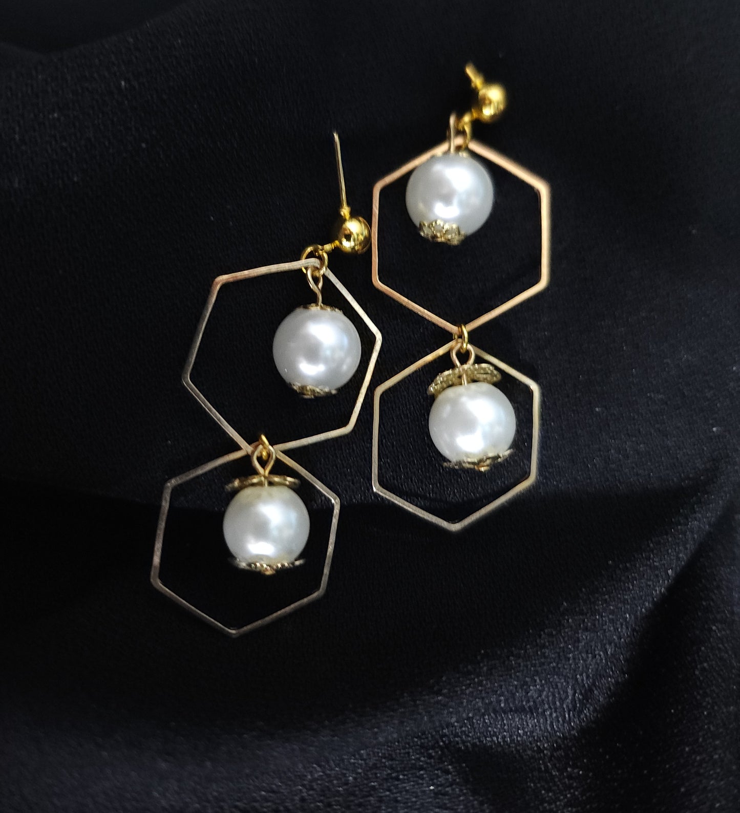 Hexagon earrings