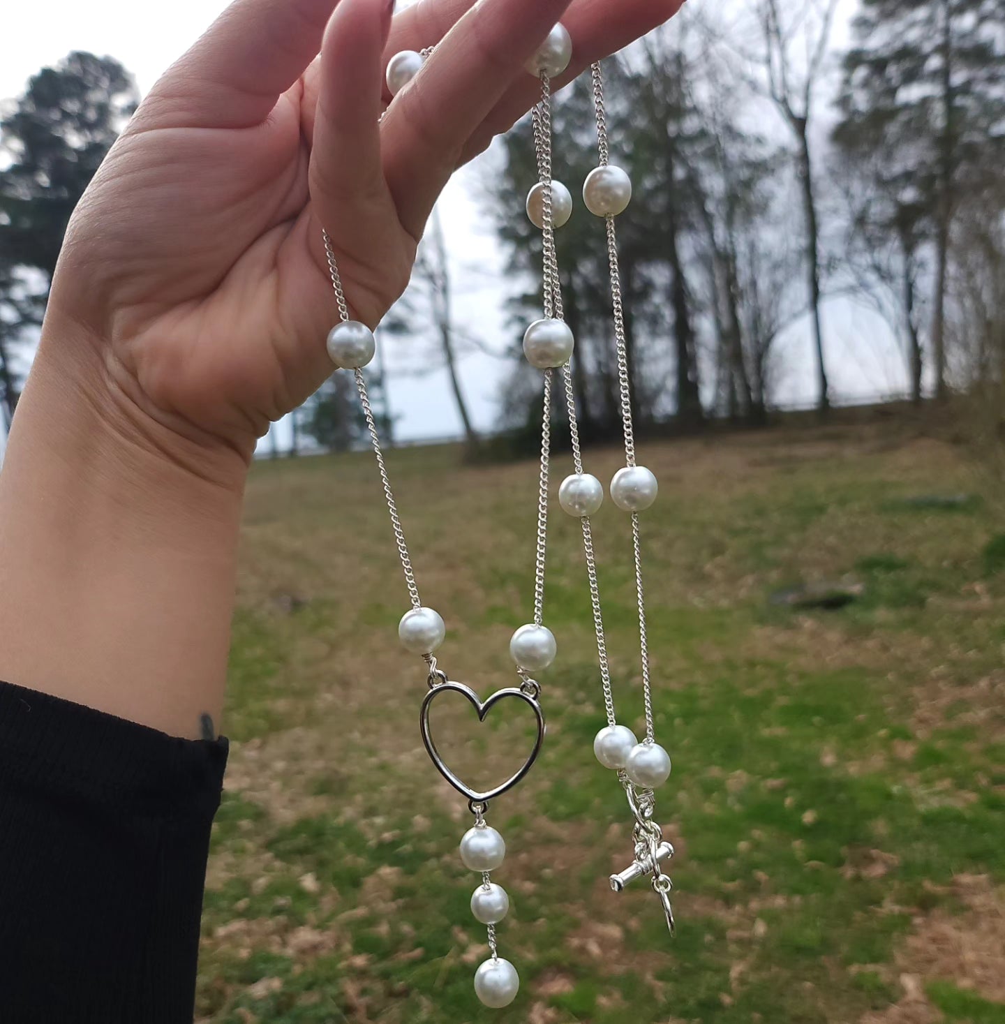 Two ways heart necklace